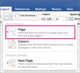 how do page break preview in excel 15.31 for mac
